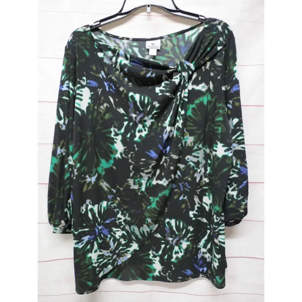 Lot of 6 Plus Size 2X Tops Blouses Jacket d&co Worthington Onque - Picture 6 of 16